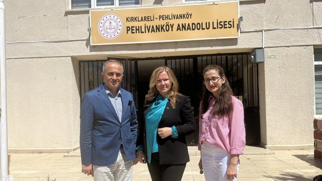 İl Milli Eğitim Müdürü Hilal Liliyar ÖZEFSUN Pehlivanköy İlçesini Ziyaret Etti.