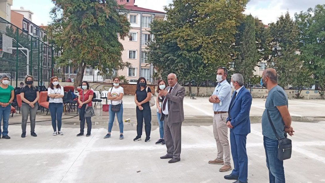 İl Milli Eğitim Müdürümüz Hüseyin KALKAN Yapımı Tamamlanan Gazi Mustafa Kemal İlkokulu'nda Toplantı Yaptı.